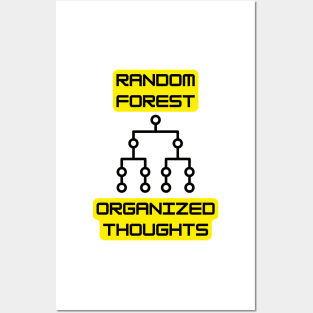 Random Forest: Organized Thoughts - Data Science & Machine Learning Tee Posters and Art